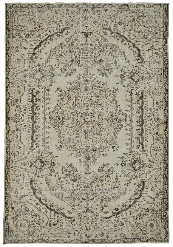 7x10 Hand-Knotted Turkish Vintage Rug - 50824