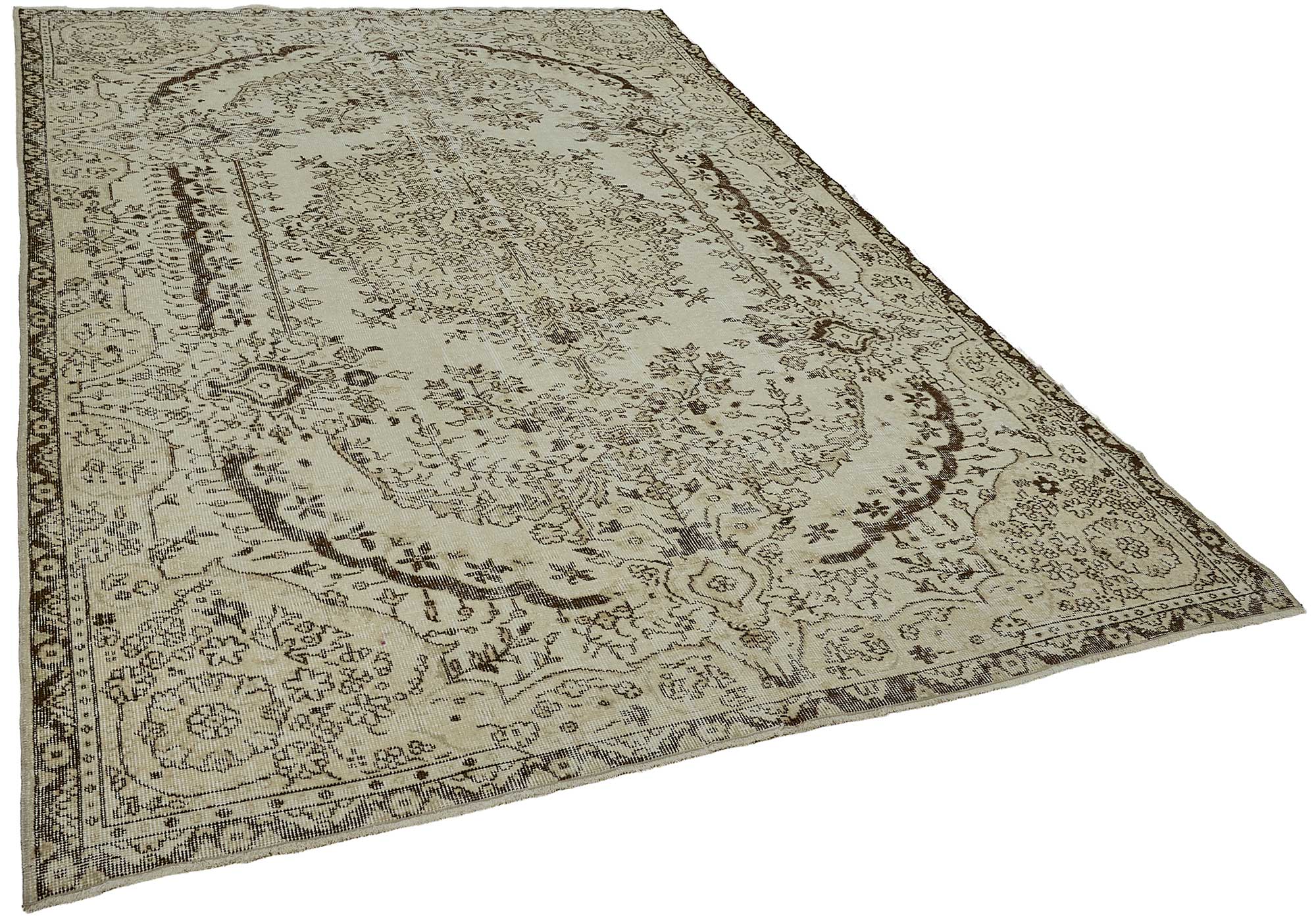 7x10 Hand-Knotted Turkish Vintage Rug - 50824