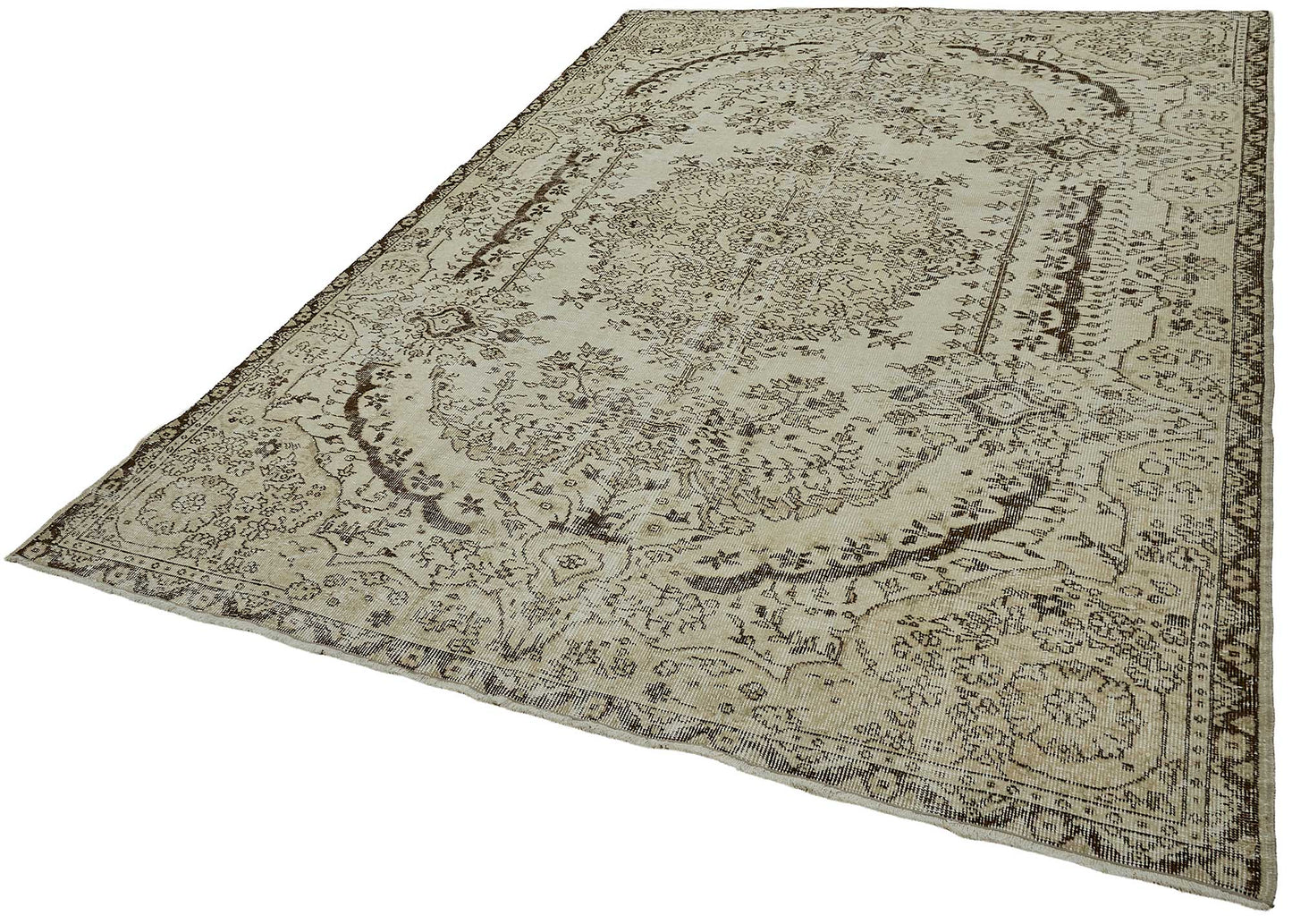7x10 Hand-Knotted Turkish Vintage Rug - 50824