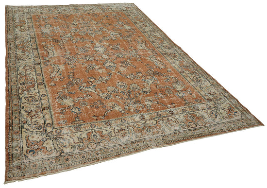 7x10 Hand-Knotted Turkish Vintage Rug - 50825