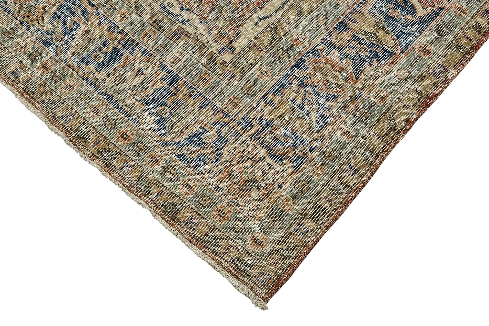 7x10 Hand-Knotted Turkish Vintage Rug - 50826