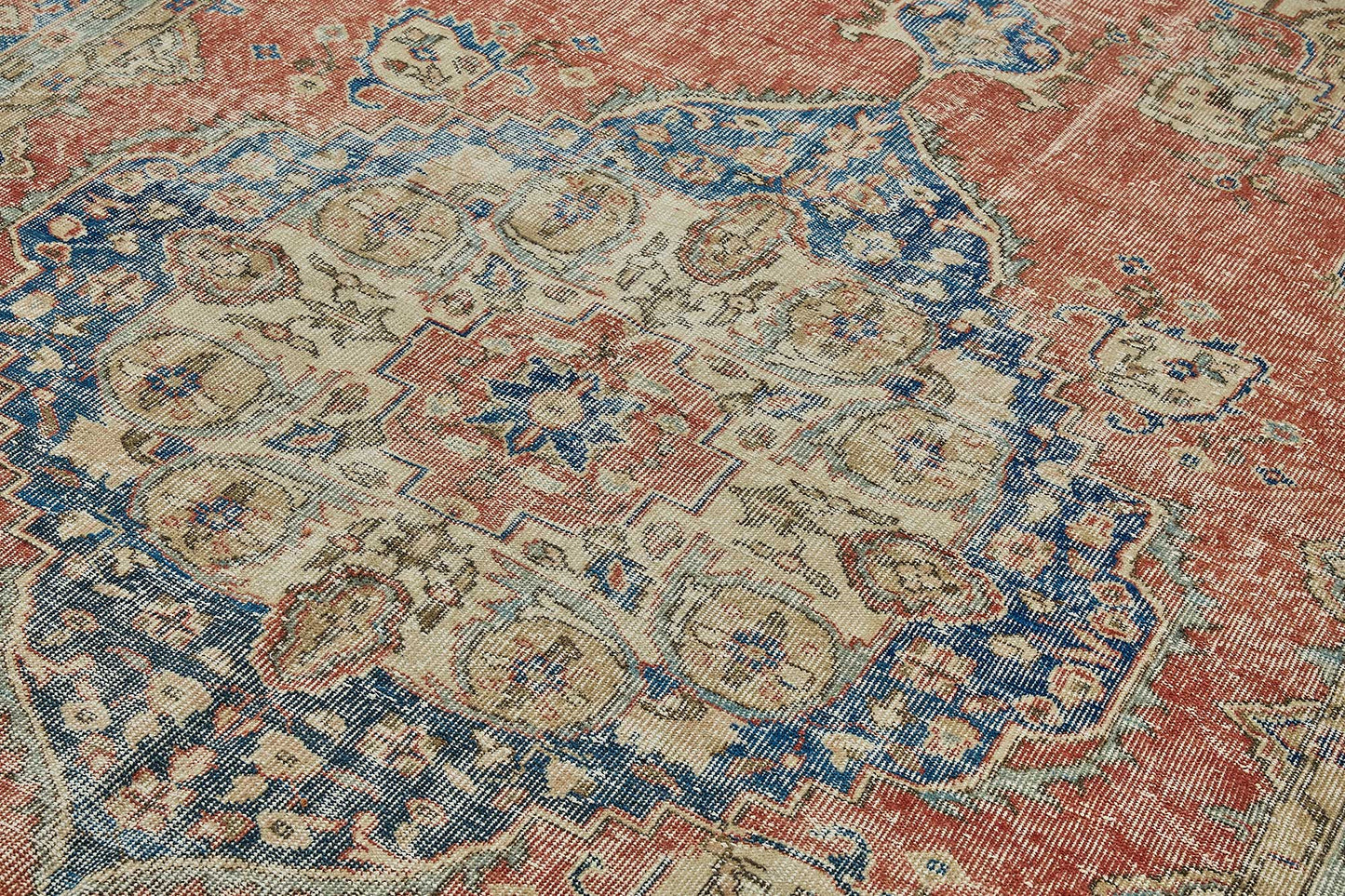7x10 Hand-Knotted Turkish Vintage Rug - 50826