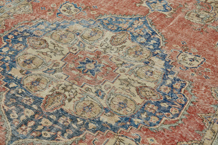 7x10 Hand-Knotted Turkish Vintage Rug - 50826