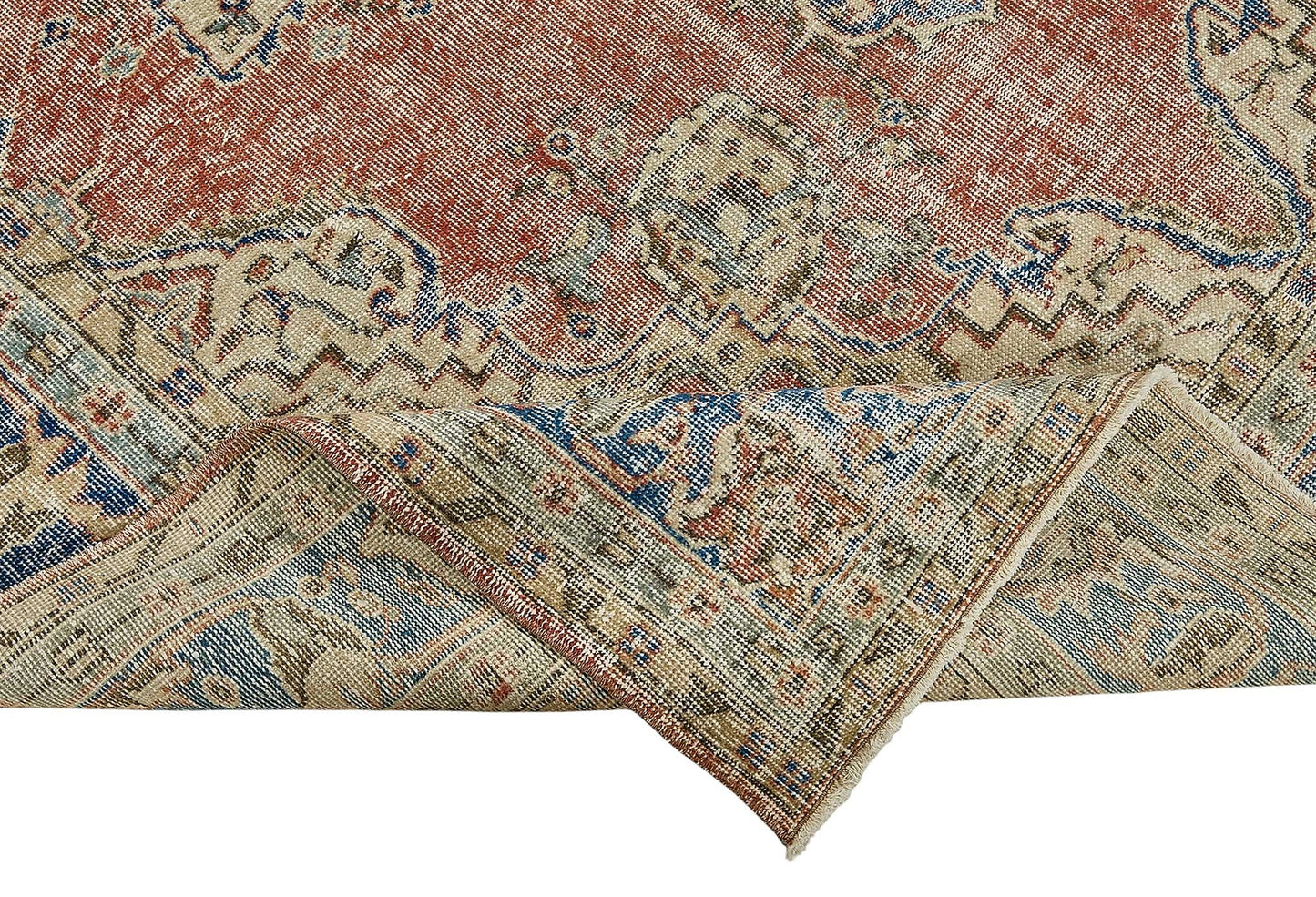 7x10 Hand-Knotted Turkish Vintage Rug - 50826