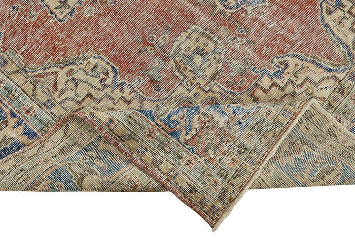 7x10 Hand-Knotted Turkish Vintage Rug - 50826