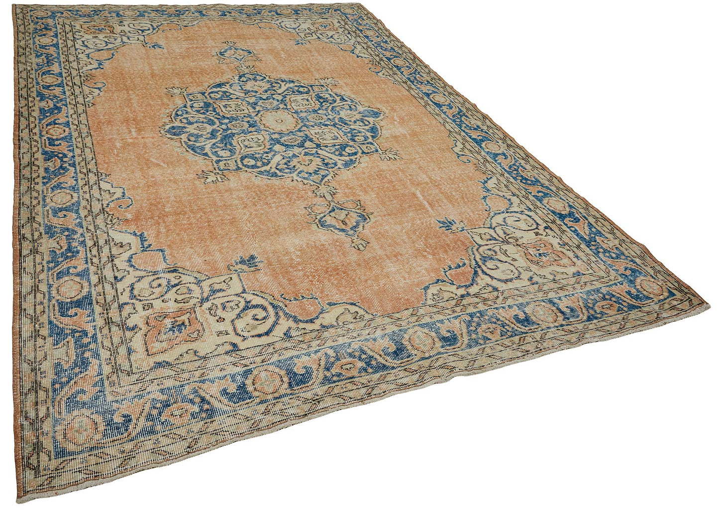 7x10 Hand-Knotted Turkish Vintage Rug - 50827