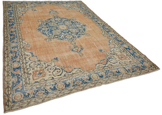7x10 Hand-Knotted Turkish Vintage Rug - 50827