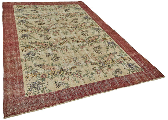 7x10 Hand-Knotted Turkish Vintage Rug - 50828