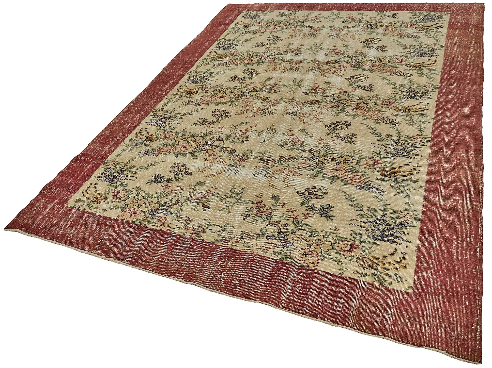 7x10 Hand-Knotted Turkish Vintage Rug - 50828