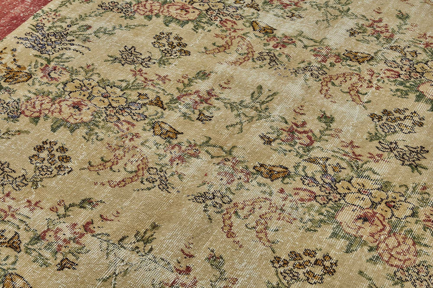 7x10 Hand-Knotted Turkish Vintage Rug - 50828