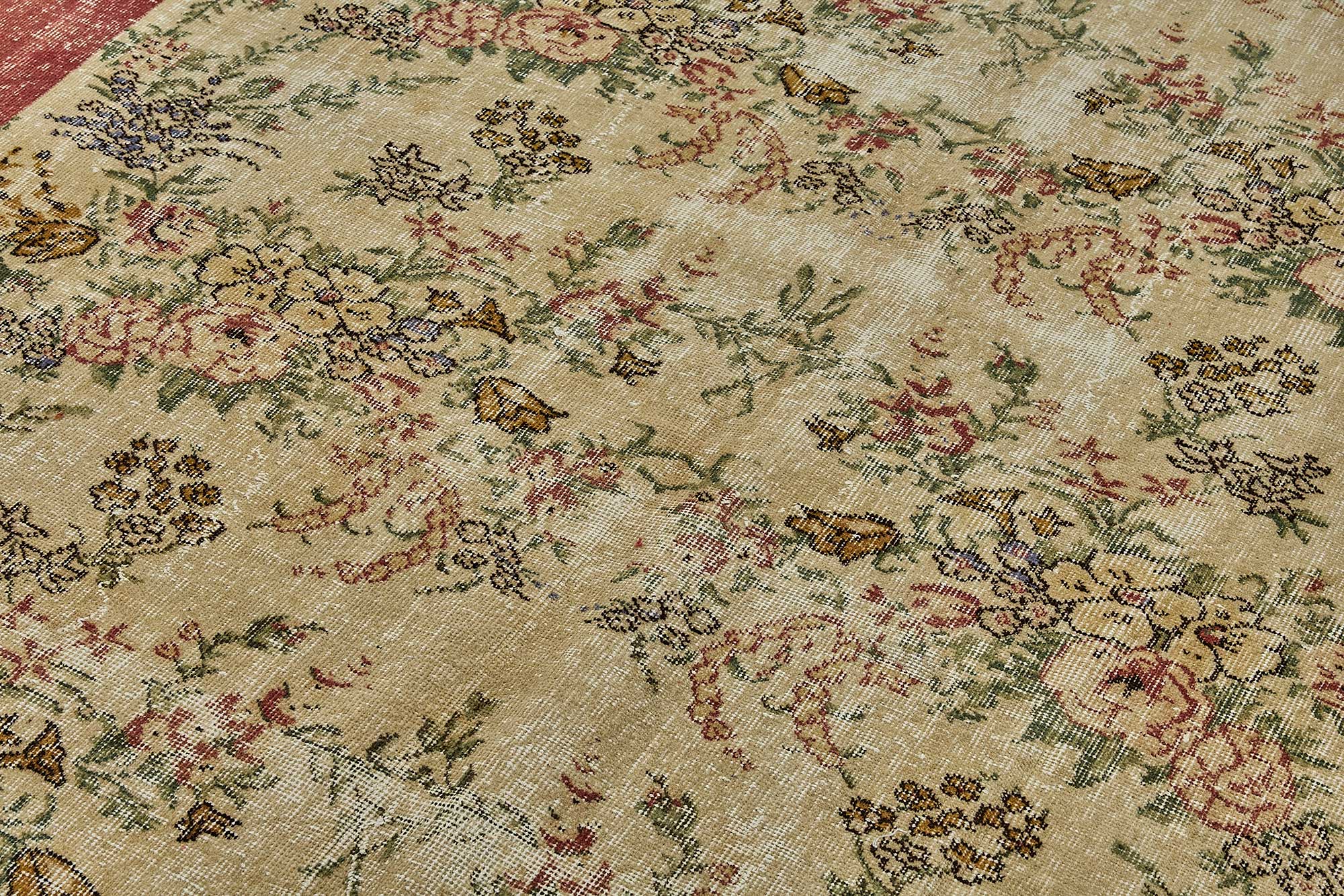 7x10 Hand-Knotted Turkish Vintage Rug - 50828