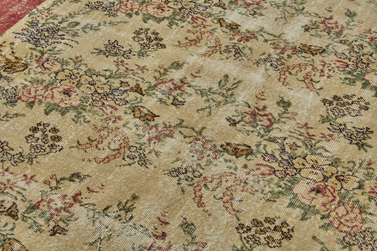 7x10 Hand-Knotted Turkish Vintage Rug - 50828