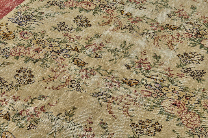 7x10 Hand-Knotted Turkish Vintage Rug - 50828