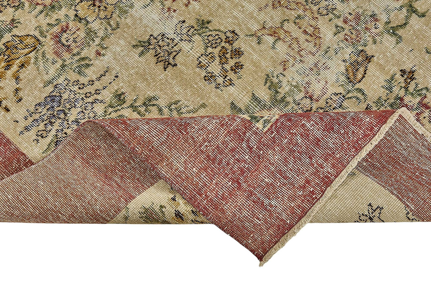 7x10 Hand-Knotted Turkish Vintage Rug - 50828