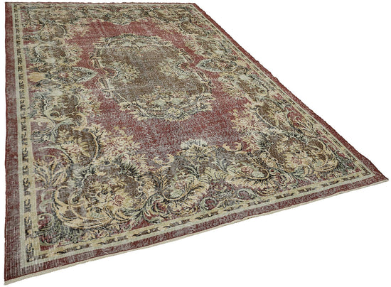 7x10 Hand-Knotted Turkish Vintage Rug - 50829