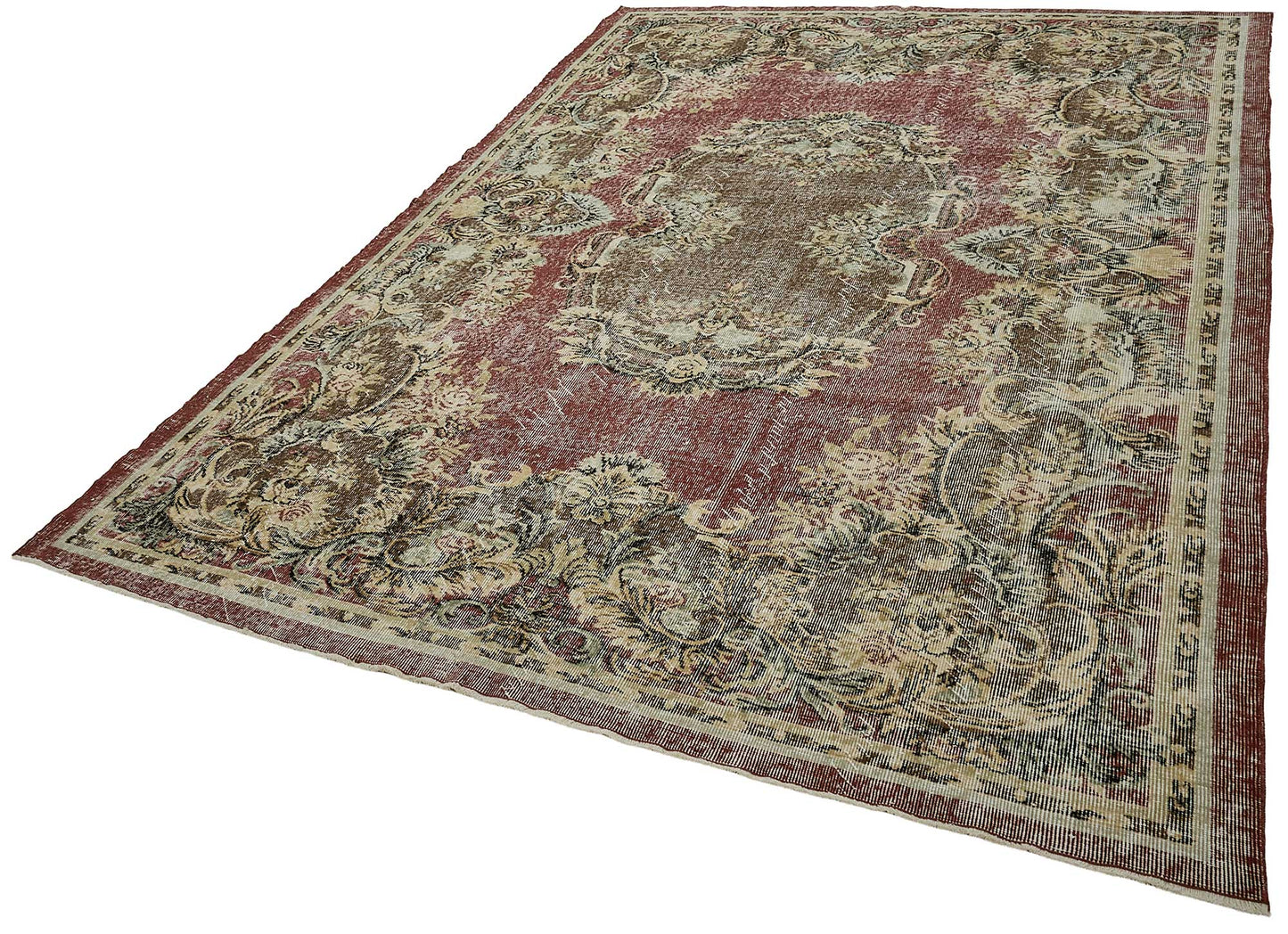 7x10 Hand-Knotted Turkish Vintage Rug - 50829