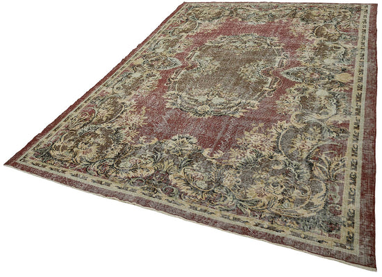 7x10 Hand-Knotted Turkish Vintage Rug - 50829