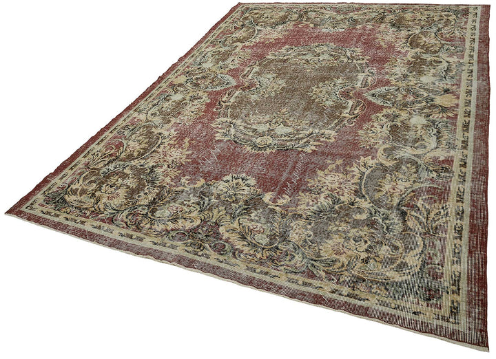7x10 Hand-Knotted Turkish Vintage Rug - 50829