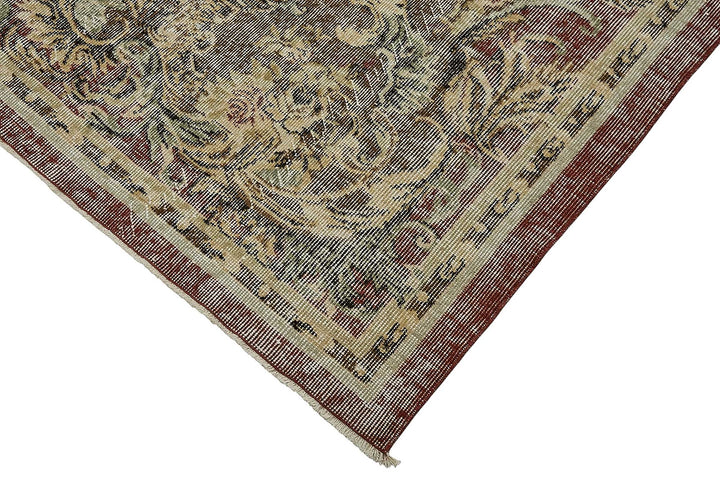7x10 Hand-Knotted Turkish Vintage Rug - 50829