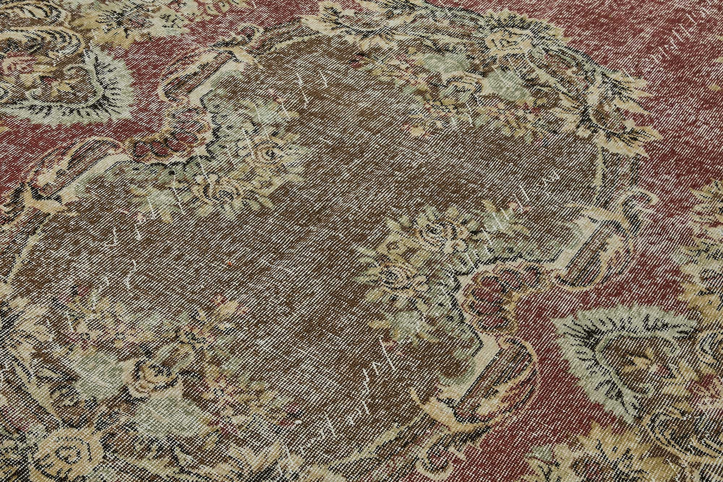 7x10 Hand-Knotted Turkish Vintage Rug - 50829