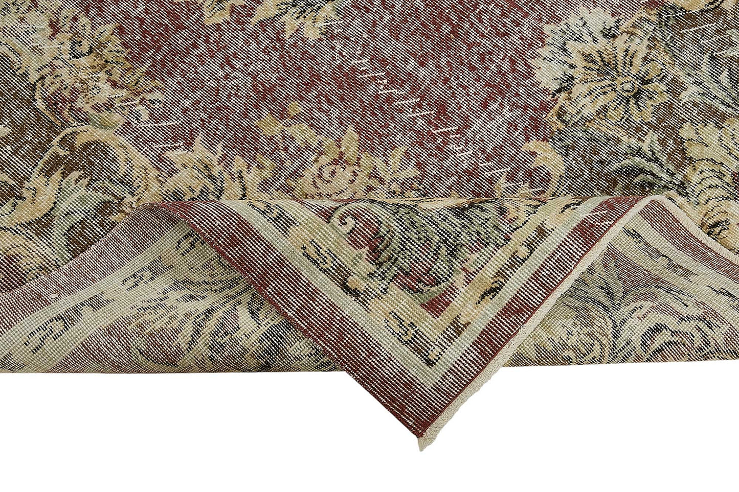 7x10 Hand-Knotted Turkish Vintage Rug - 50829