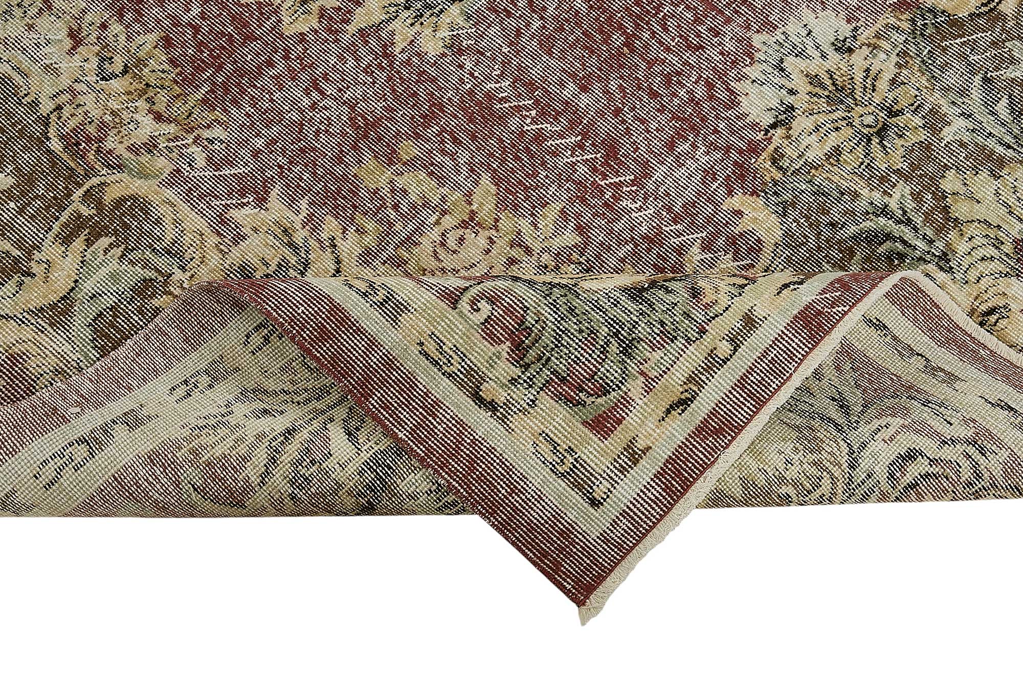 7x10 Hand-Knotted Turkish Vintage Rug - 50829