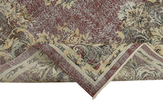 7x10 Hand-Knotted Turkish Vintage Rug - 50829