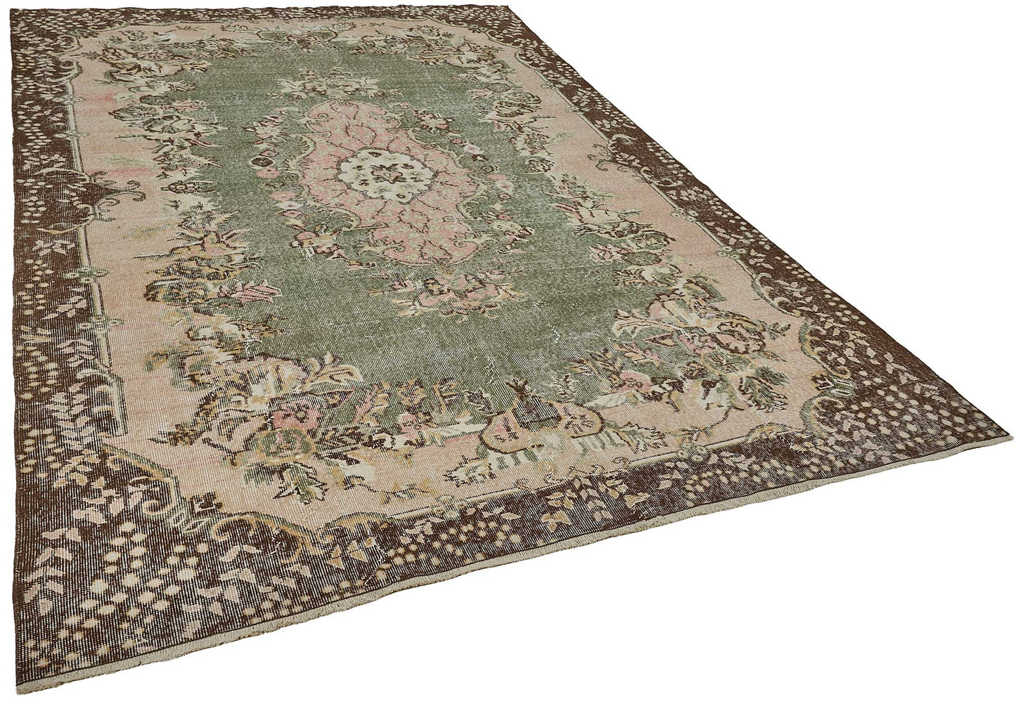 7x10 Hand-Knotted Turkish Vintage Rug - 50830