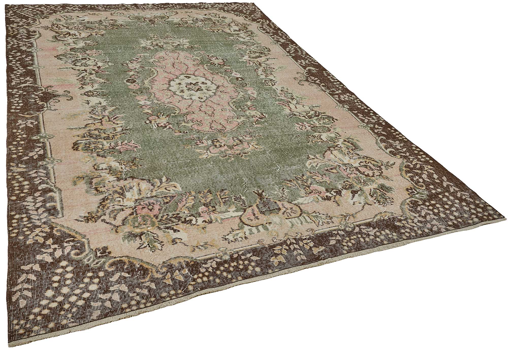 7x10 Hand-Knotted Turkish Vintage Rug - 50830