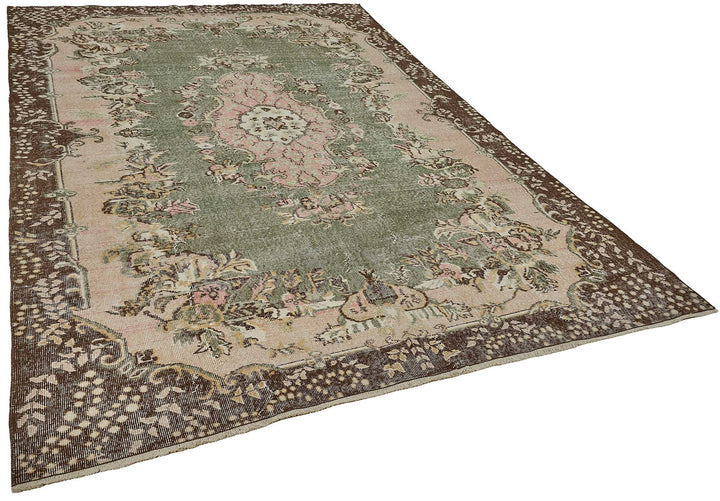 7x10 Hand-Knotted Turkish Vintage Rug - 50830