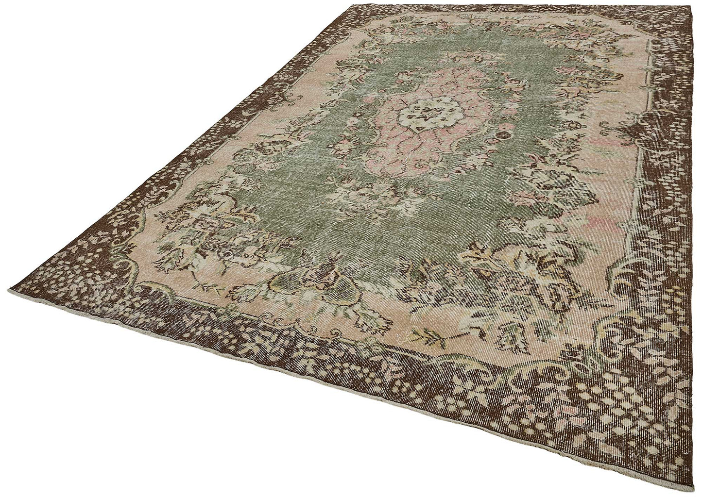 7x10 Hand-Knotted Turkish Vintage Rug - 50830