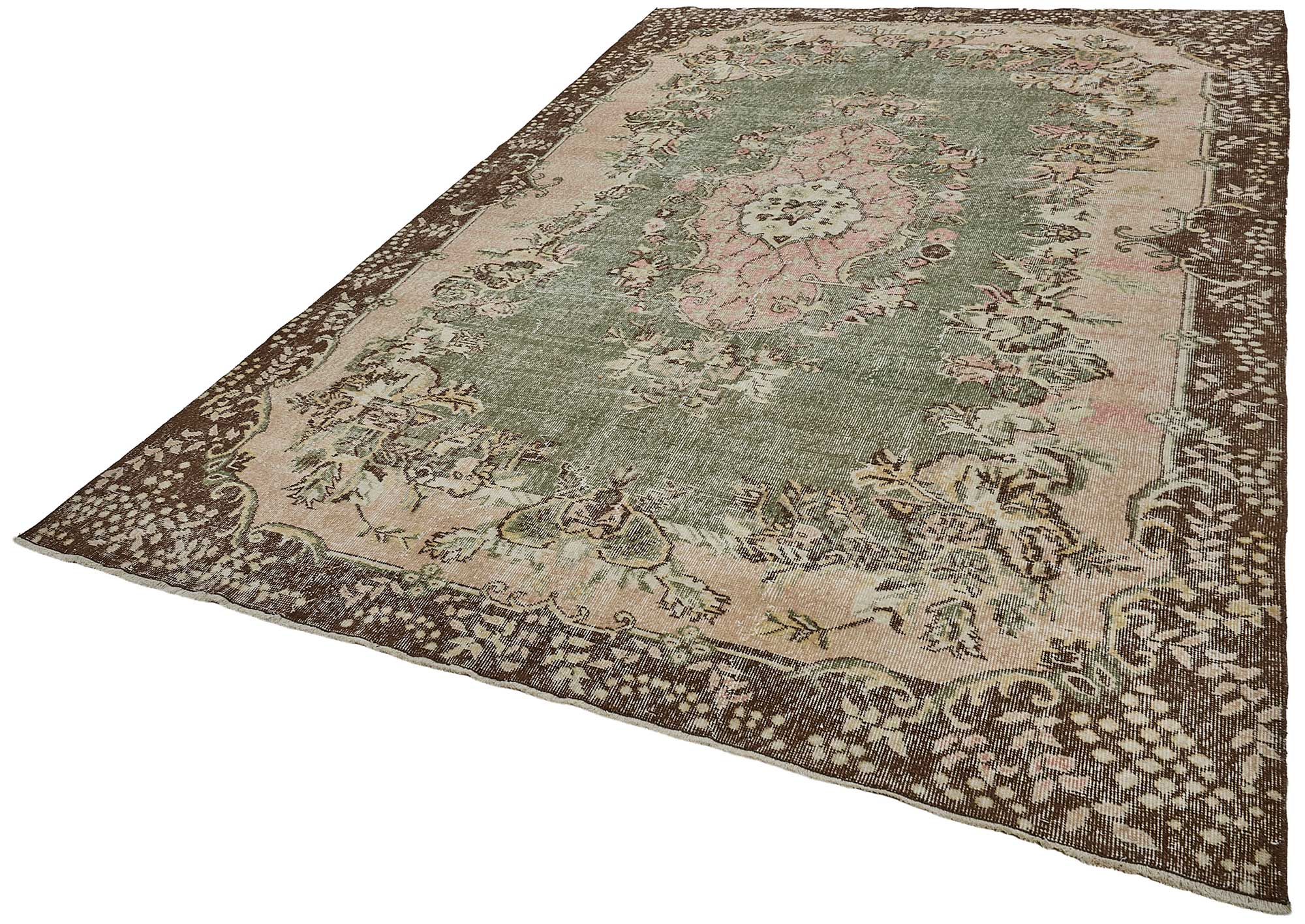 7x10 Hand-Knotted Turkish Vintage Rug - 50830