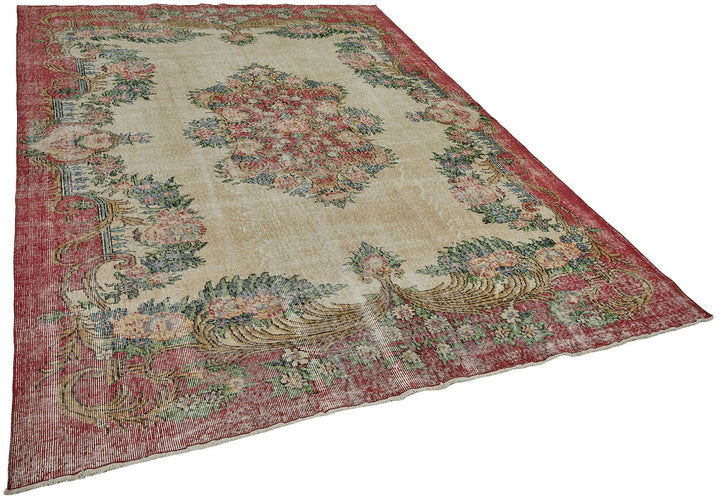 7x10 Hand-Knotted Turkish Vintage Rug - 50831