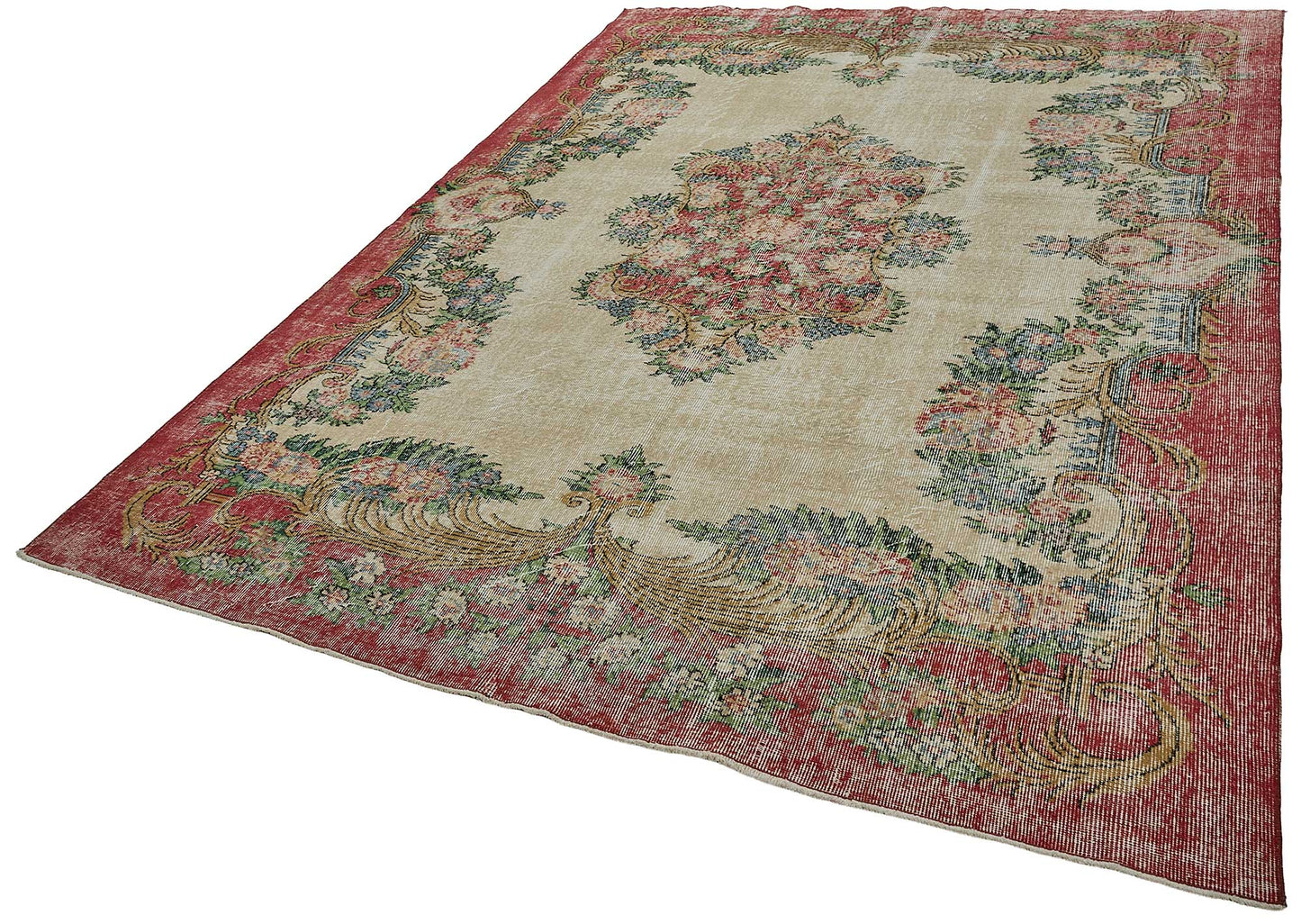 7x10 Hand-Knotted Turkish Vintage Rug - 50831