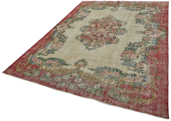 7x10 Hand-Knotted Turkish Vintage Rug - 50831