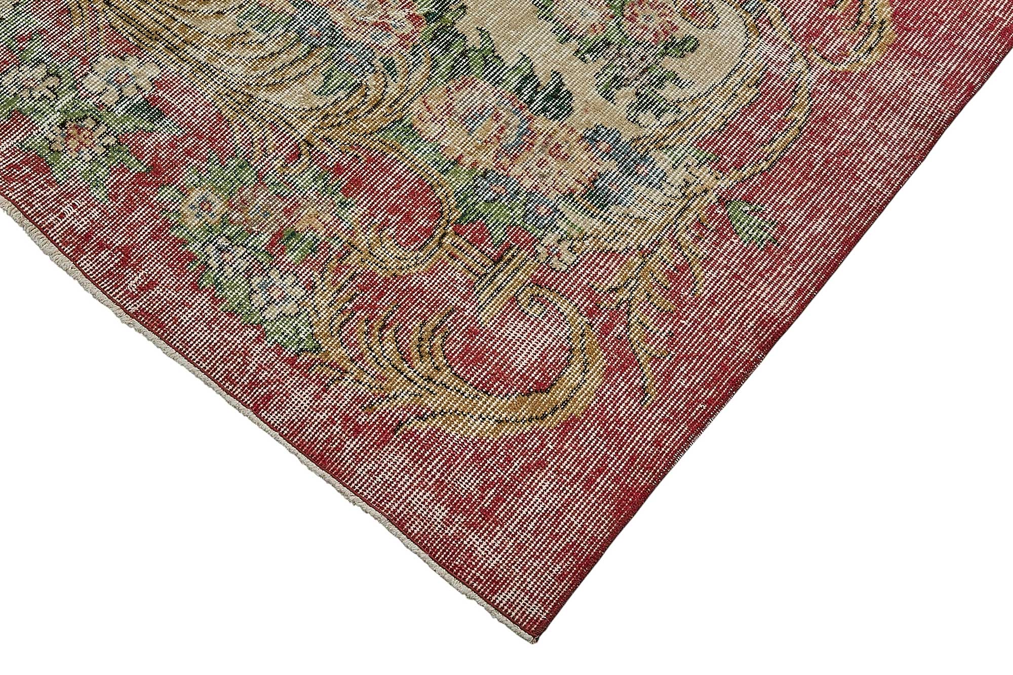 7x10 Hand-Knotted Turkish Vintage Rug - 50831