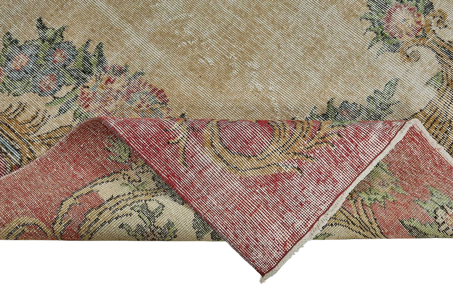 7x10 Hand-Knotted Turkish Vintage Rug - 50831