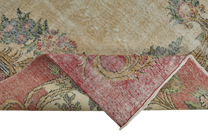 7x10 Hand-Knotted Turkish Vintage Rug - 50831