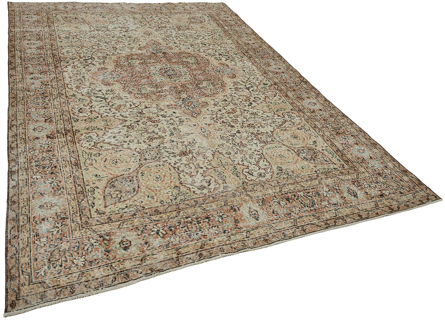 7x10 Hand-Knotted Turkish Vintage Rug - 50832
