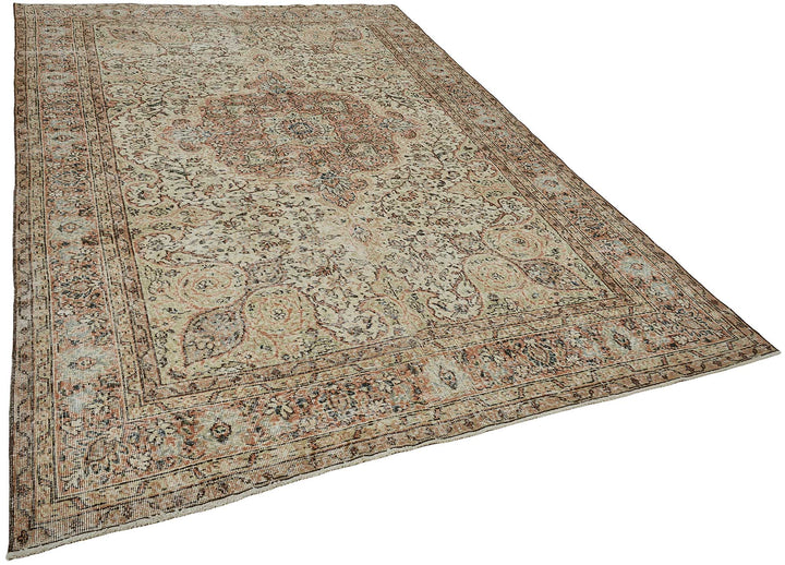 7x10 Hand-Knotted Turkish Vintage Rug - 50832