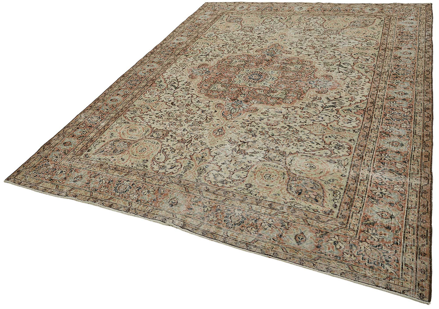 7x10 Hand-Knotted Turkish Vintage Rug - 50832