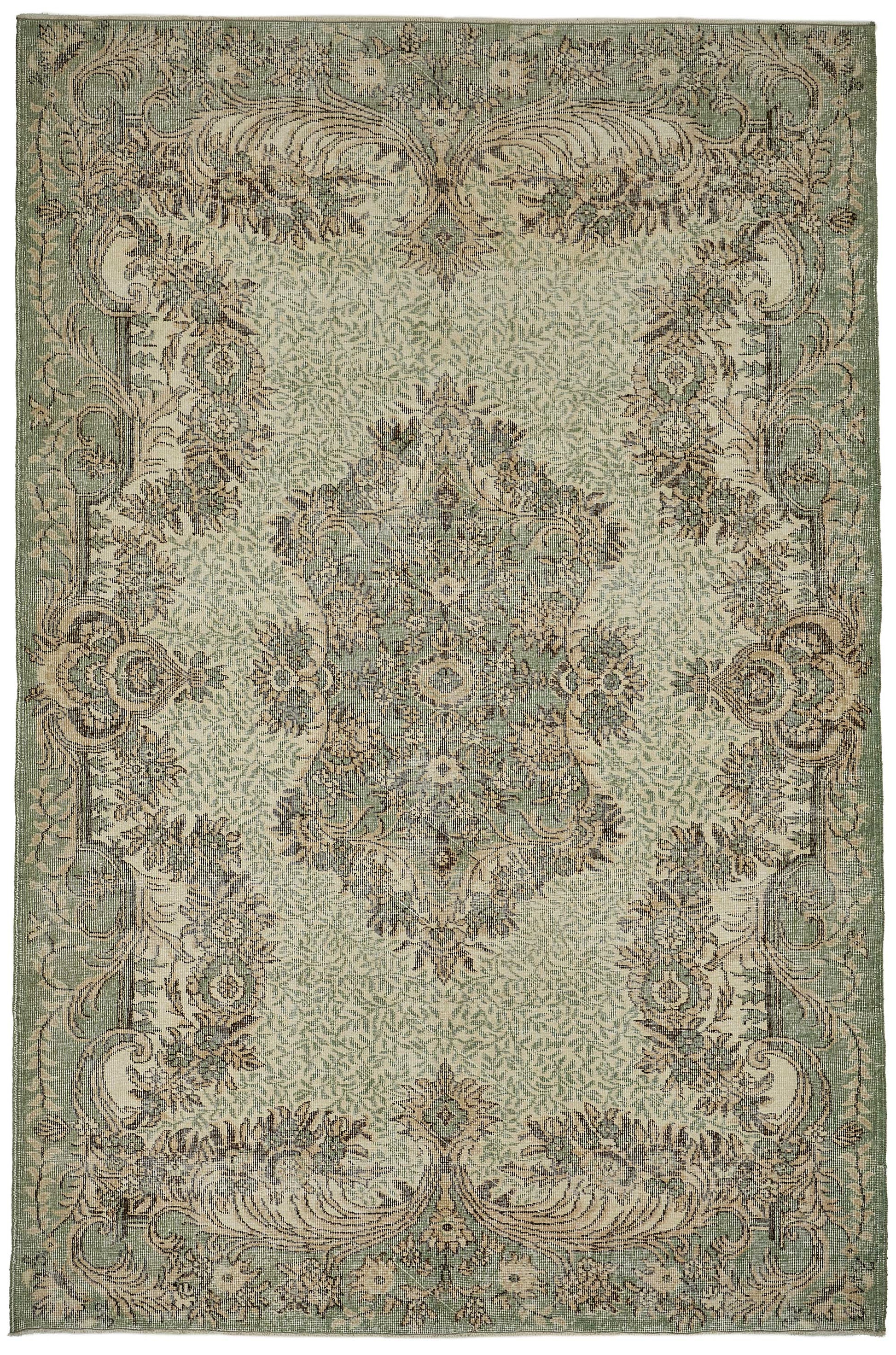 7x10 Hand-Knotted Turkish Vintage Rug - 50833