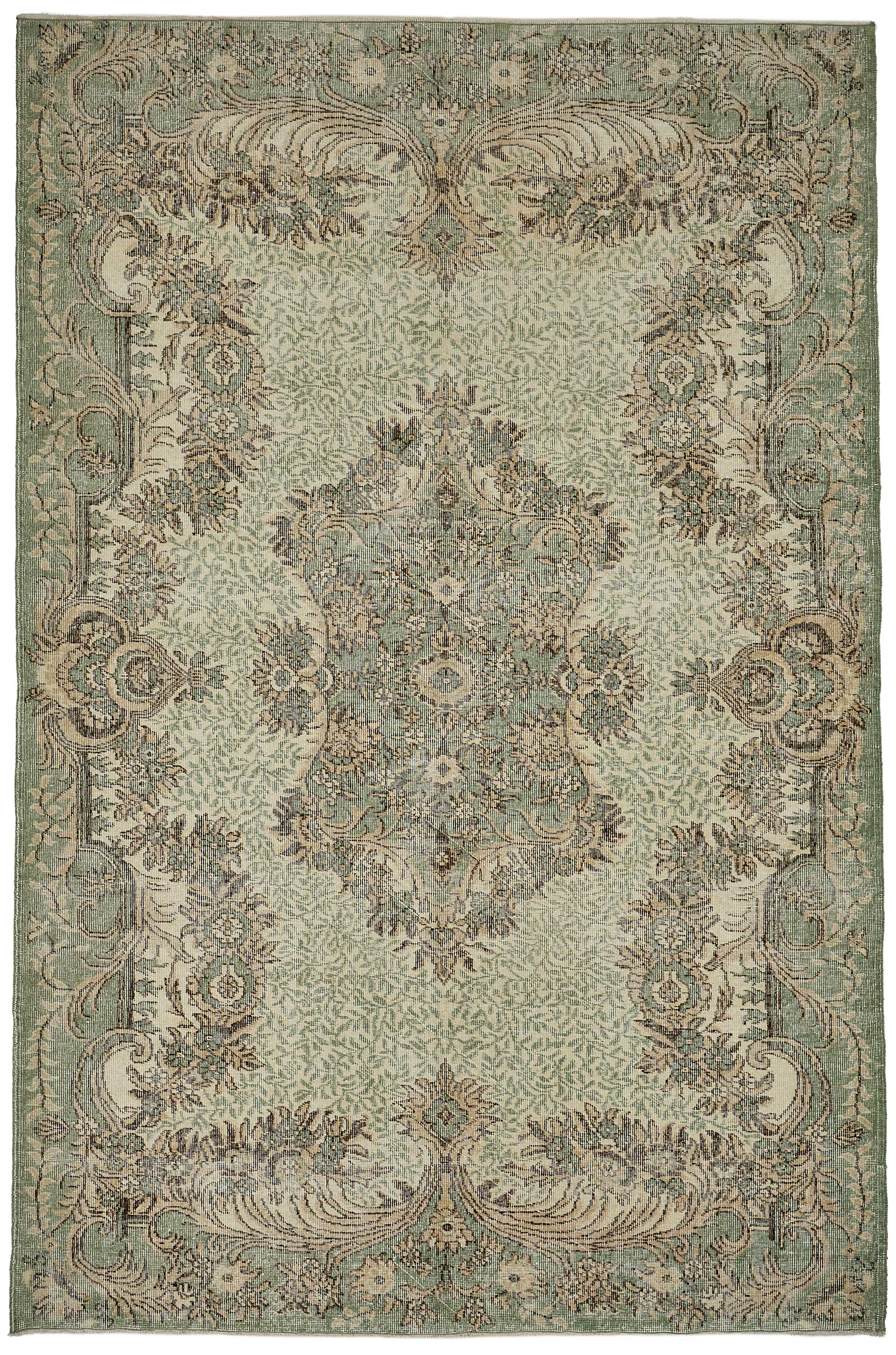 7x10 Hand-Knotted Turkish Vintage Rug - 50833