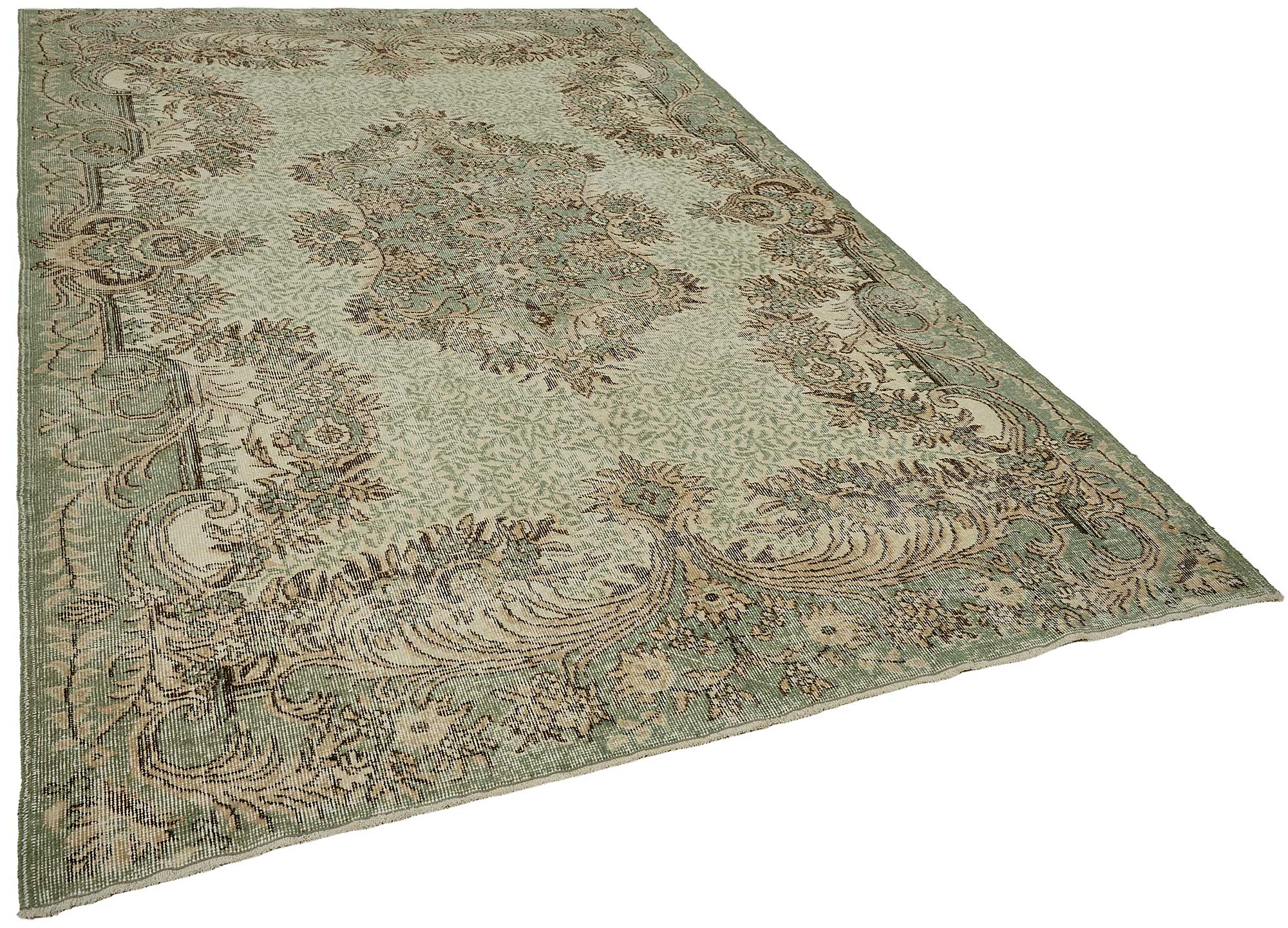 7x10 Hand-Knotted Turkish Vintage Rug - 50833