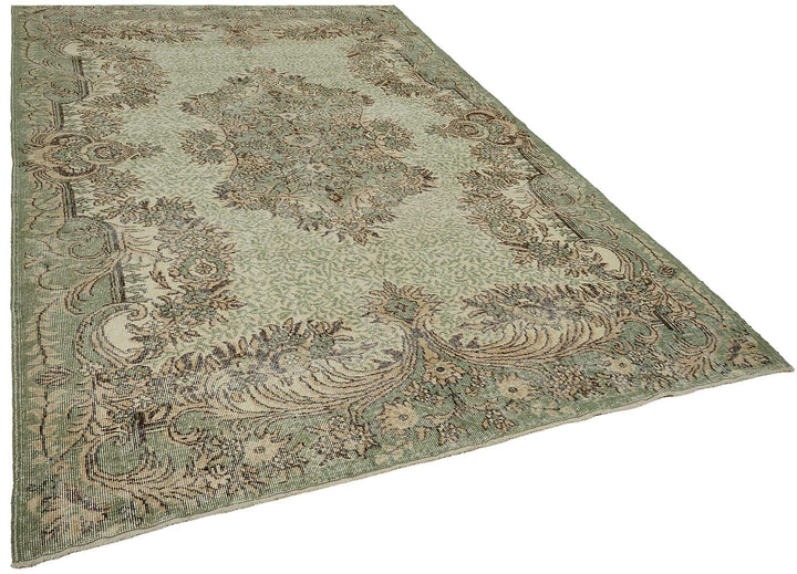 7x10 Hand-Knotted Turkish Vintage Rug - 50833