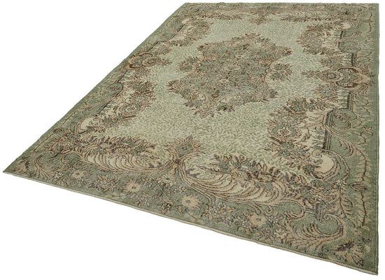 7x10 Hand-Knotted Turkish Vintage Rug - 50833