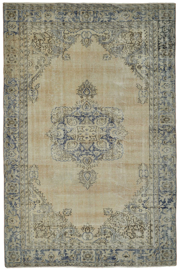 7x11 Hand-Knotted Turkish Vintage Rug - 50834