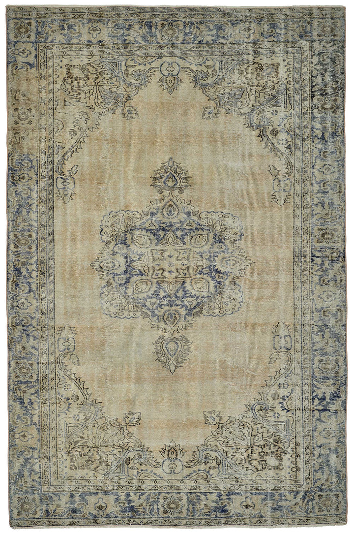 7x11 Hand-Knotted Turkish Vintage Rug - 50834