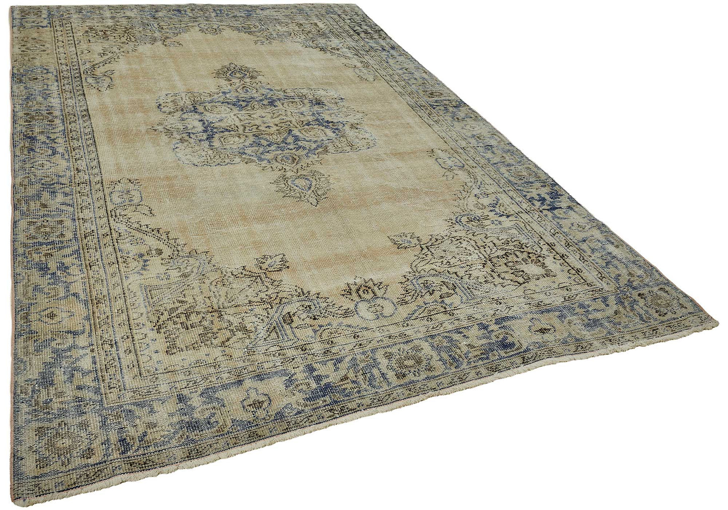 7x11 Hand-Knotted Turkish Vintage Rug - 50834