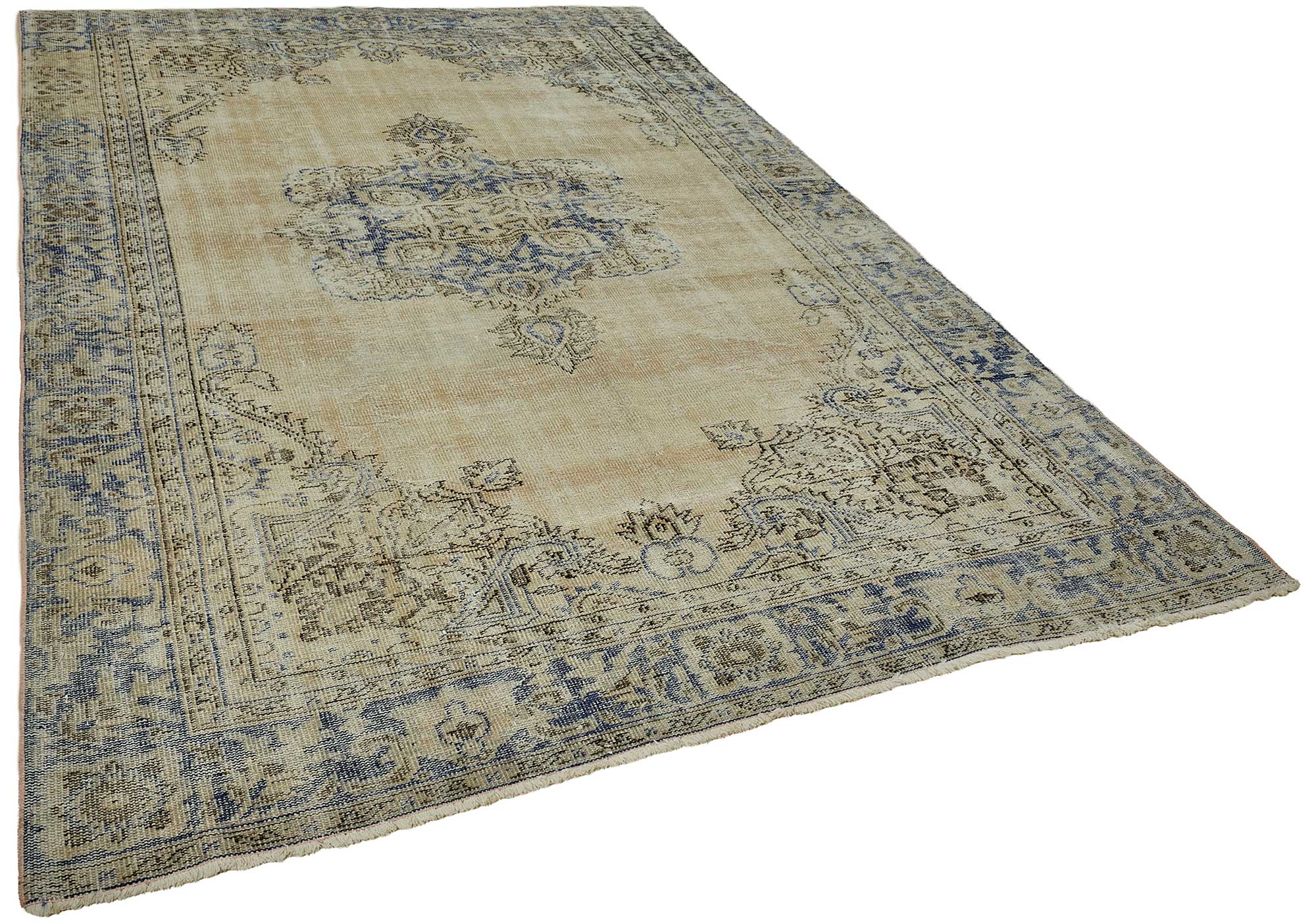 7x11 Hand-Knotted Turkish Vintage Rug - 50834